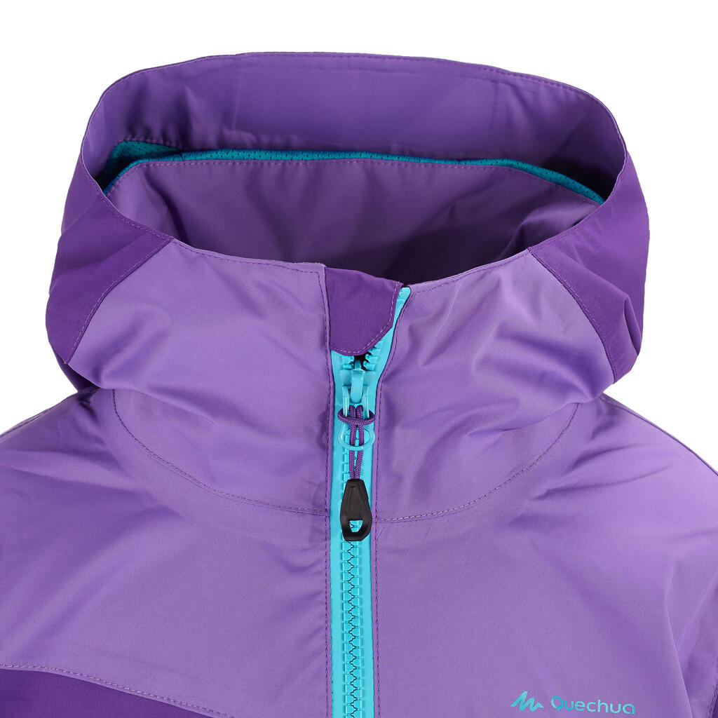 Regenjacke Forclaz 900 Light Kinder, violett