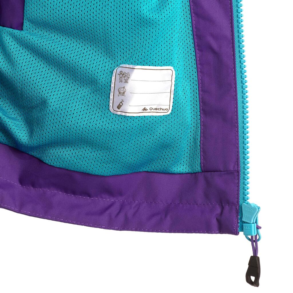 Regenjacke Forclaz 900 Light Kinder, violett