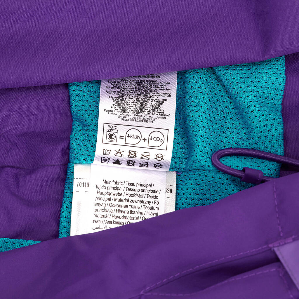 Regenjacke Forclaz 900 Light Kinder, violett