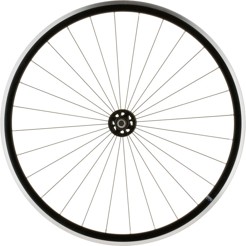 Rueda Bicicleta Fixie 700" Delantera V-Brake Doble Pared Negra