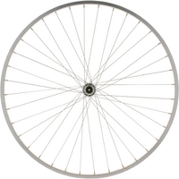 ROUE VTC 28&quot; AVANT SIMPLE PAROI ARGENT V-BRAKE SERRAGE QUICK AND RELEASE