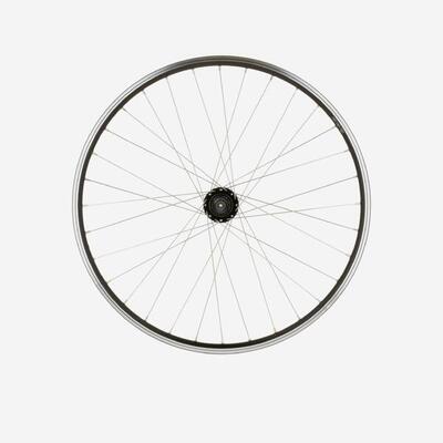 Mtb achterwiel 26 inch dubbelwandig schijfrem/v-brake voor cassette zwart