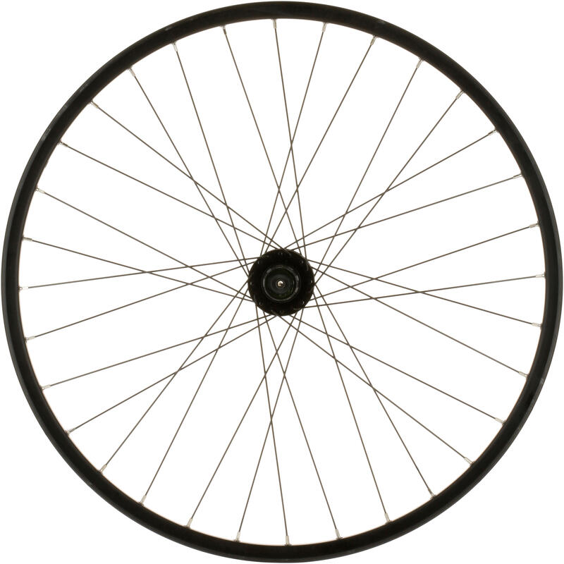 Roda Traseira de Parede Dupla para Bicicleta de 24" para Disco e Cassete Preto