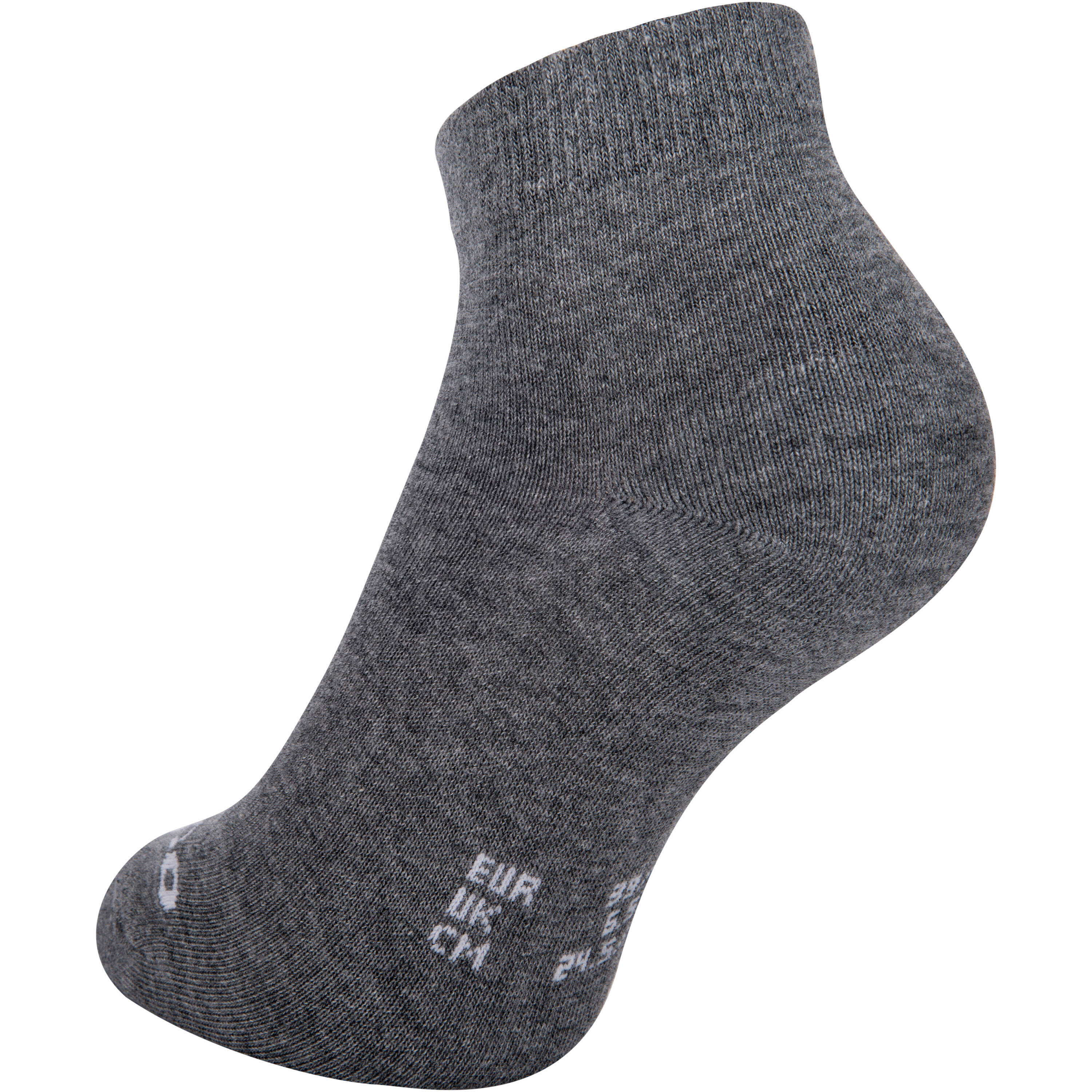 RS 160 Adult Mid Sports Socks Tri-Pack - Dark Grey 6/8