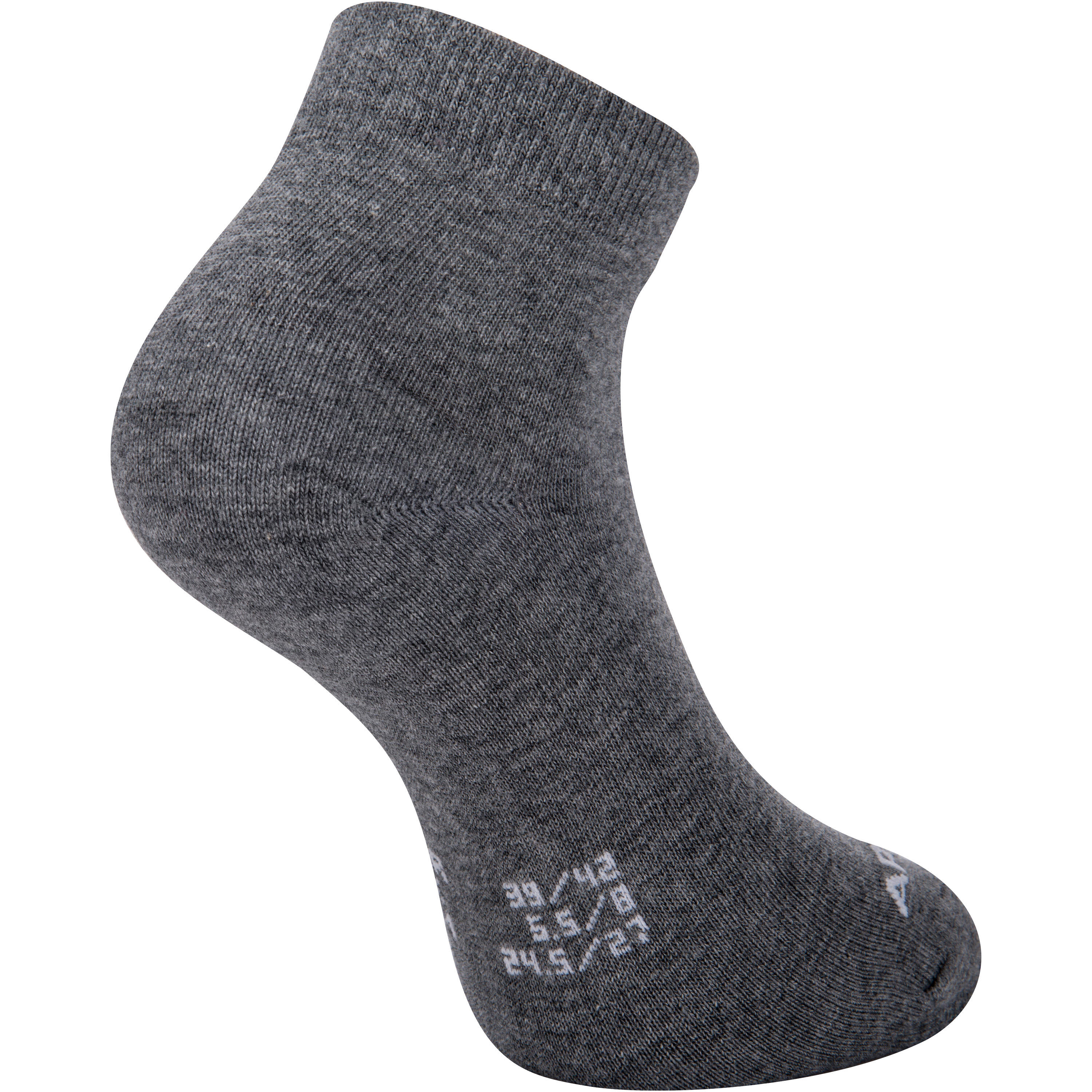 RS 160 Adult Mid Sports Socks Tri-Pack - Dark Grey 7/8