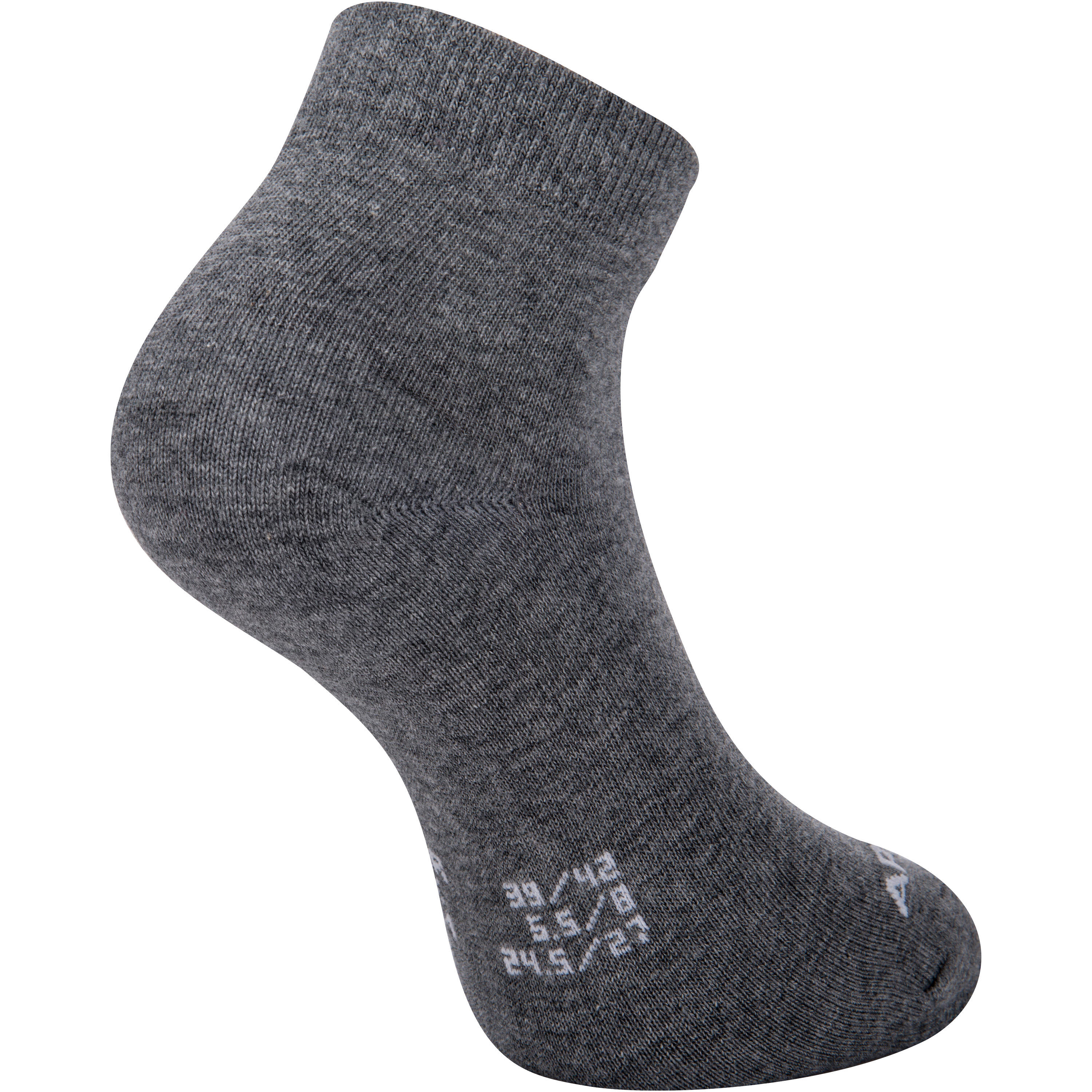 RS 160 Adult Mid Sports Socks Tri-Pack - Dark Grey 7/9