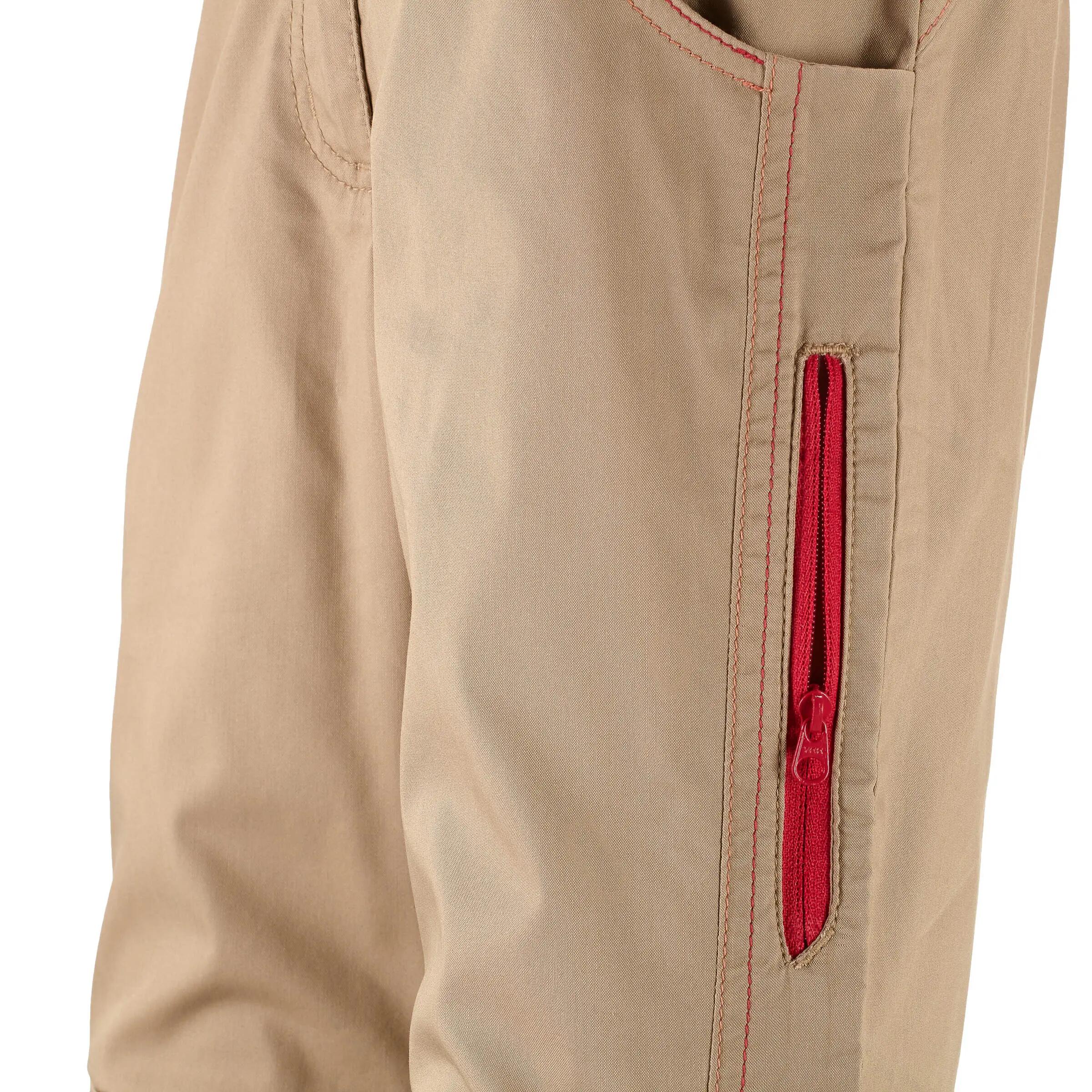 Forclaz 100 Girl's trousers Beige 9/14