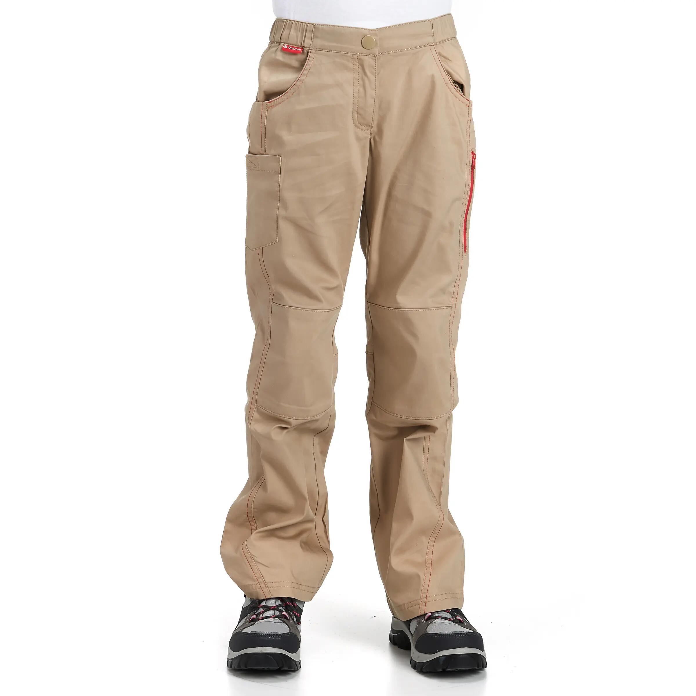 Forclaz 100 Girl's trousers Beige 2/14