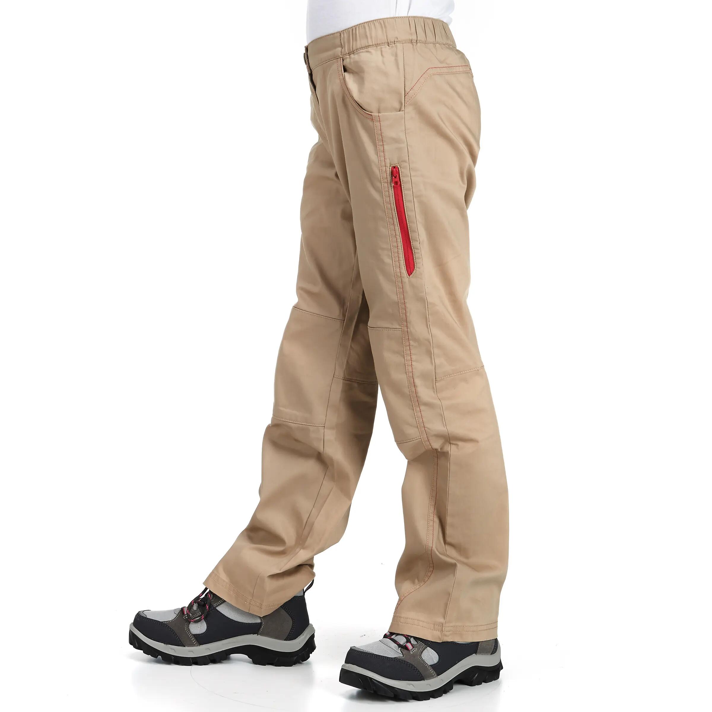 Forclaz 100 Girl's trousers Beige 3/14