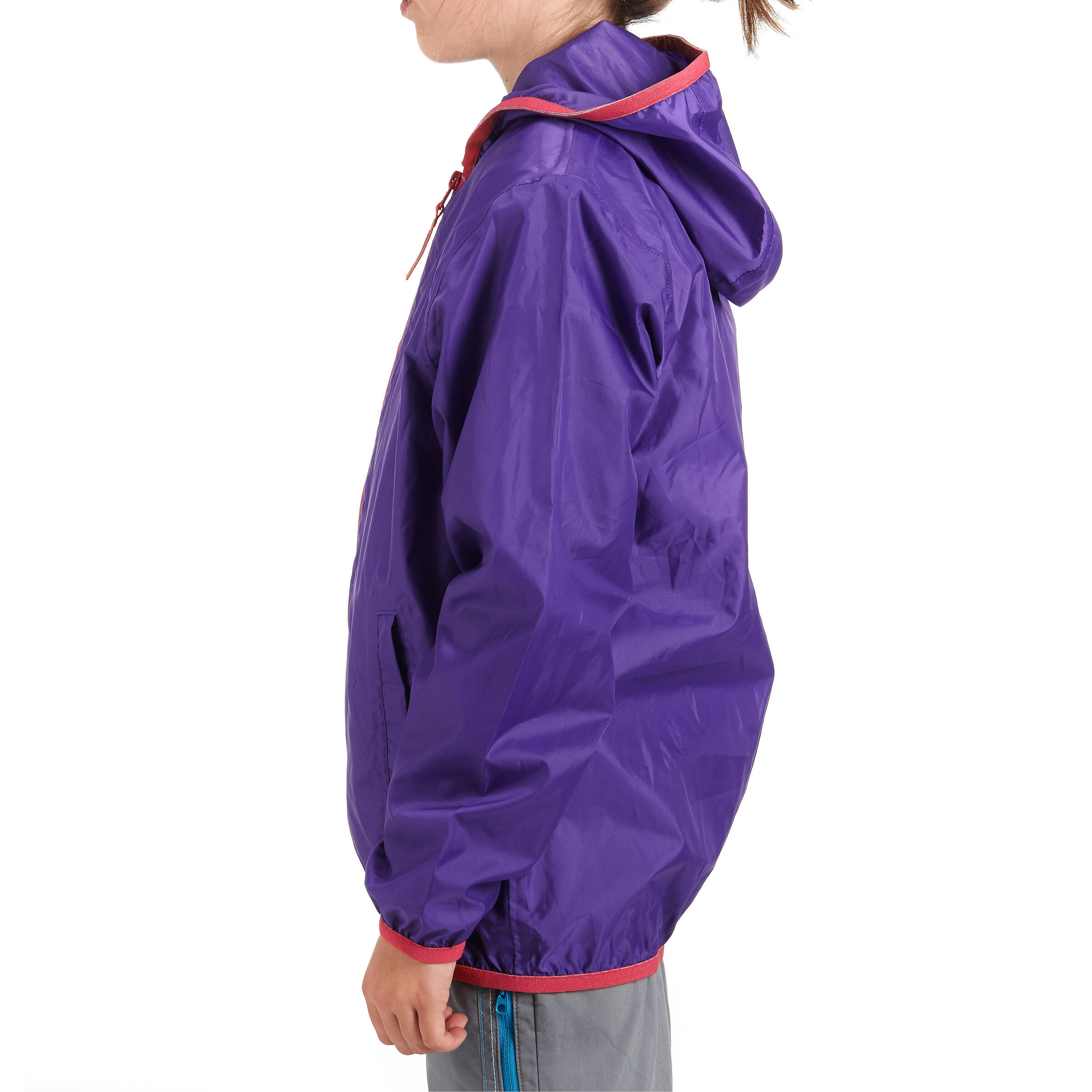 Rain-Cut Zip Children's Jacket - Purple 4/14