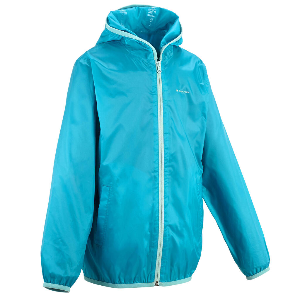 Rain-Cut Zip Children's Jacket - Caribbean Blue