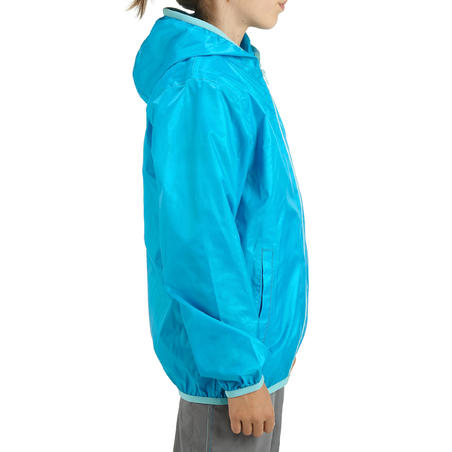 Rain-Cut Zip Children's Jacket - Caribbean Blue