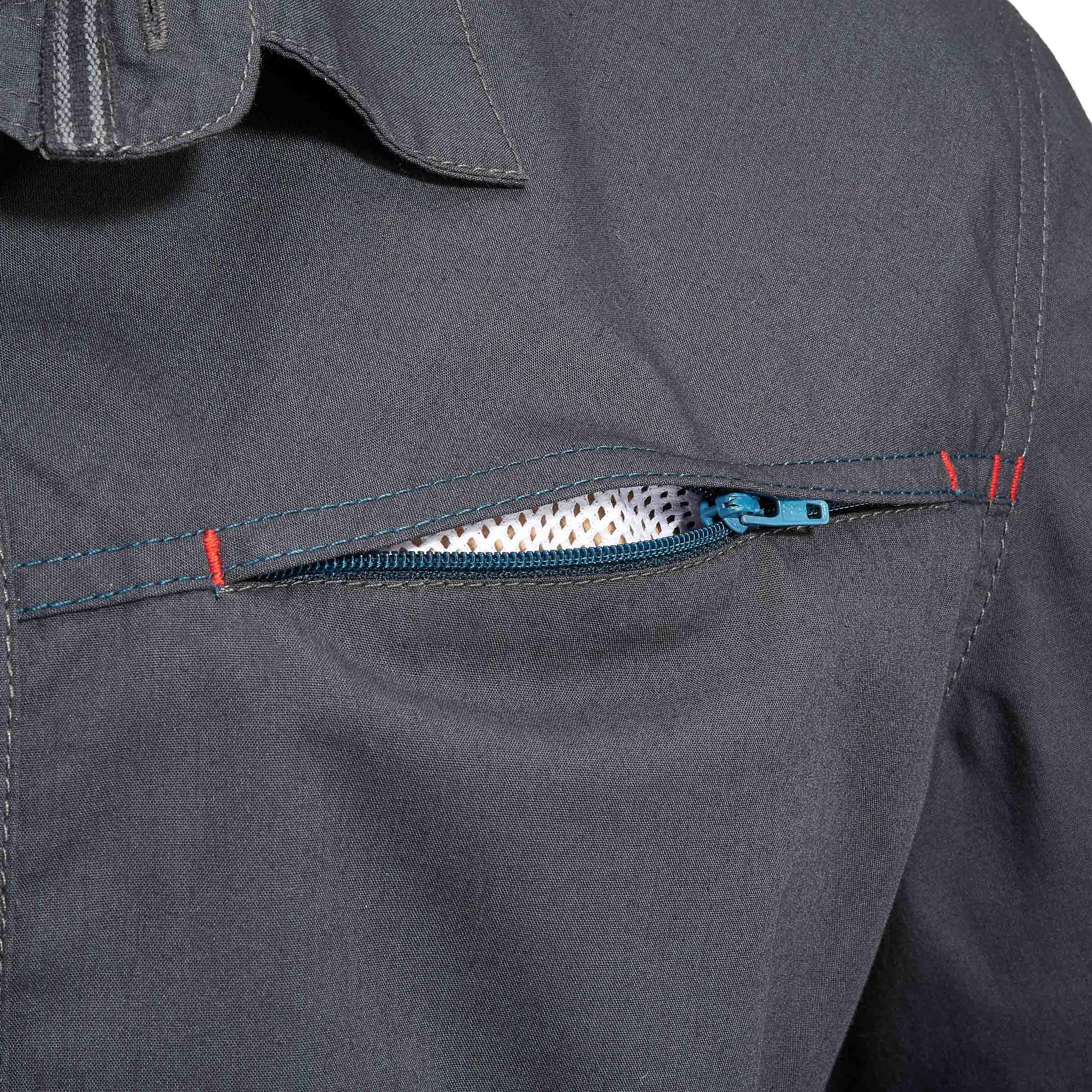 Arpenaz 50 Short-Sleeved Men's Hiking Shirt - Dark Grey 5/8