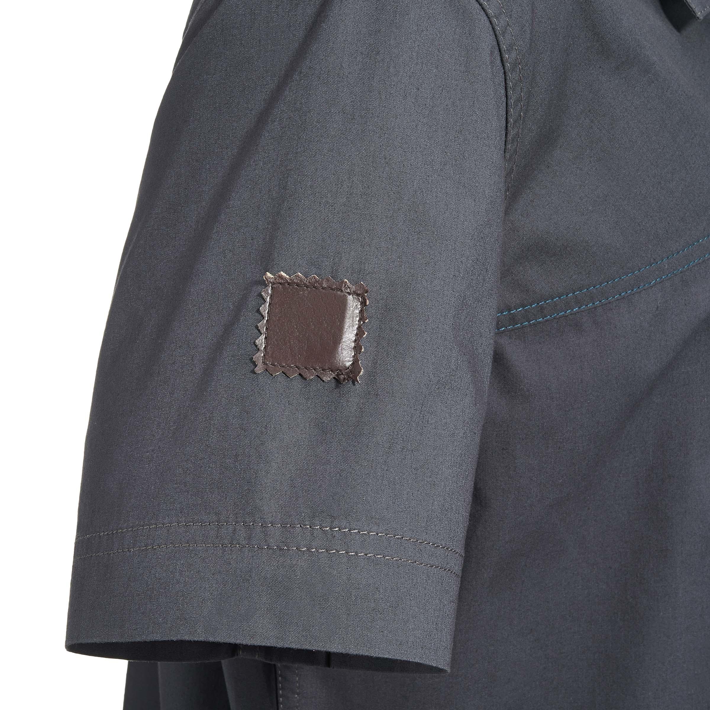 Arpenaz 50 Short-Sleeved Men's Hiking Shirt - Dark Grey 6/8