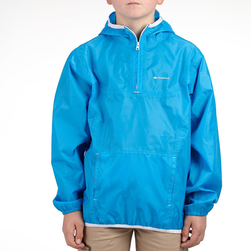 Raincut Waterproof Children’s Hiking Jacket - Blue - Decathlon