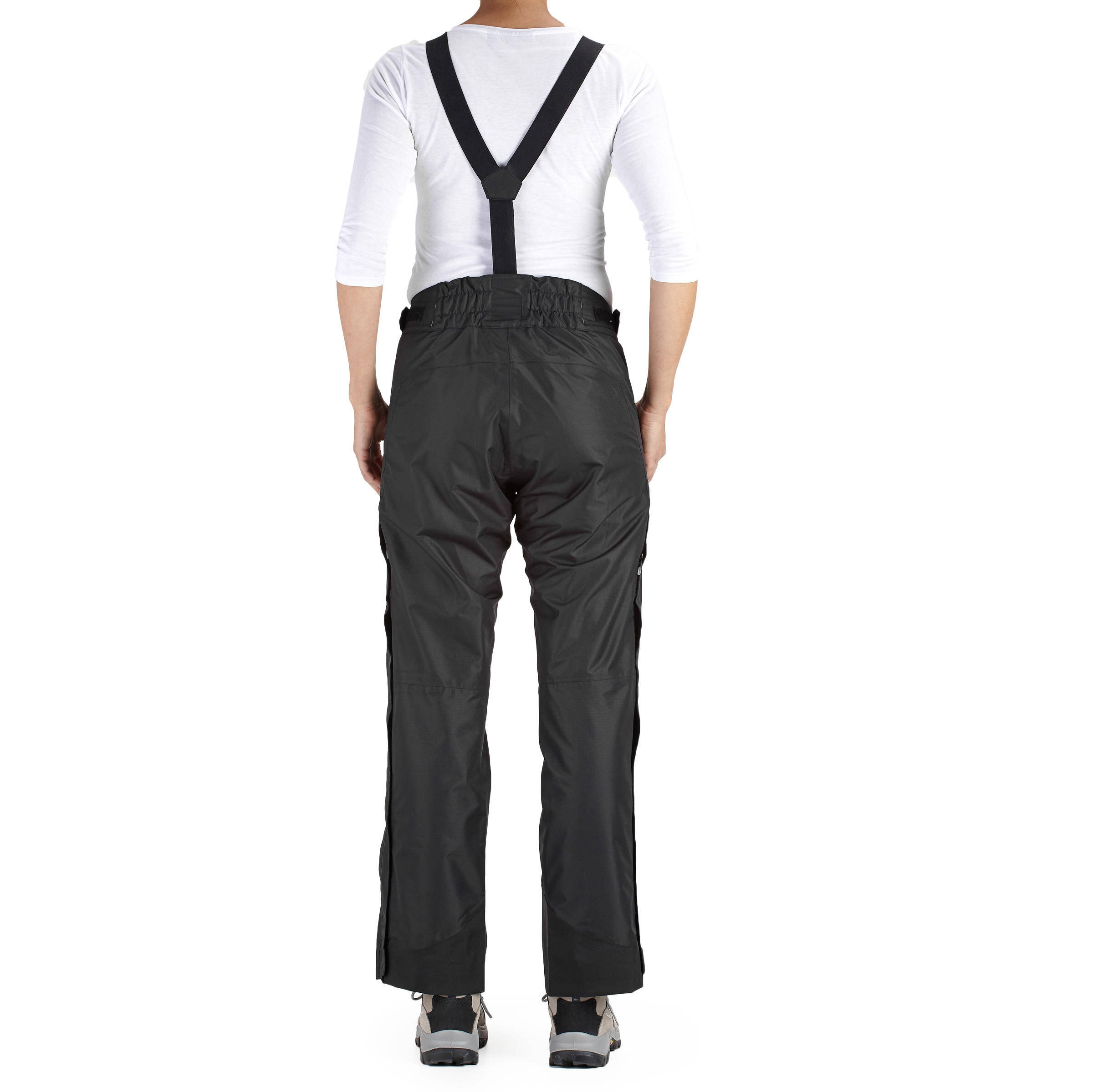 Forclaz 100 Lady's Hiking Waterproof Rain Overtrousers - black -  4