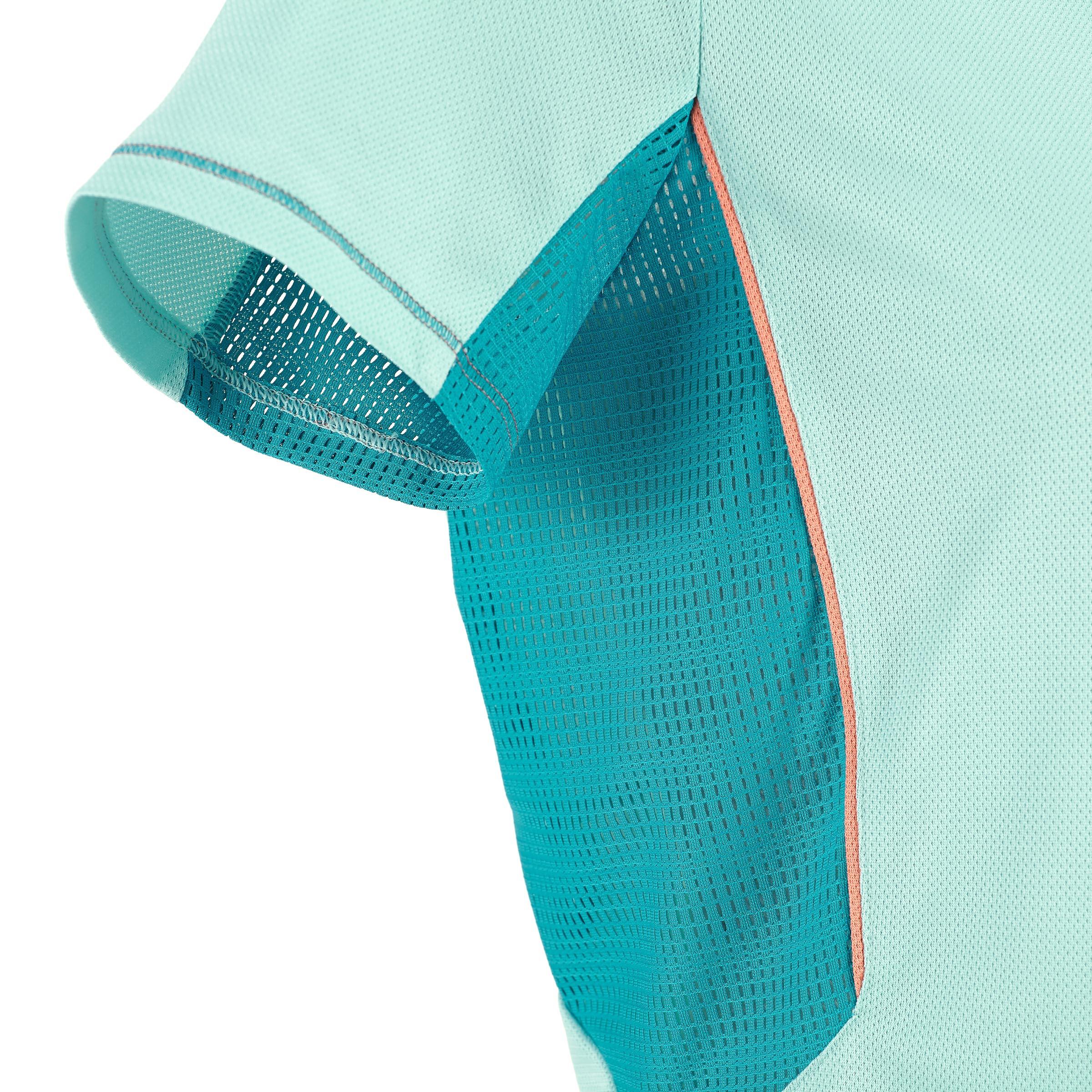 Women's Forclaz 100 short-sleeved T-Shirt - light blue 8/12