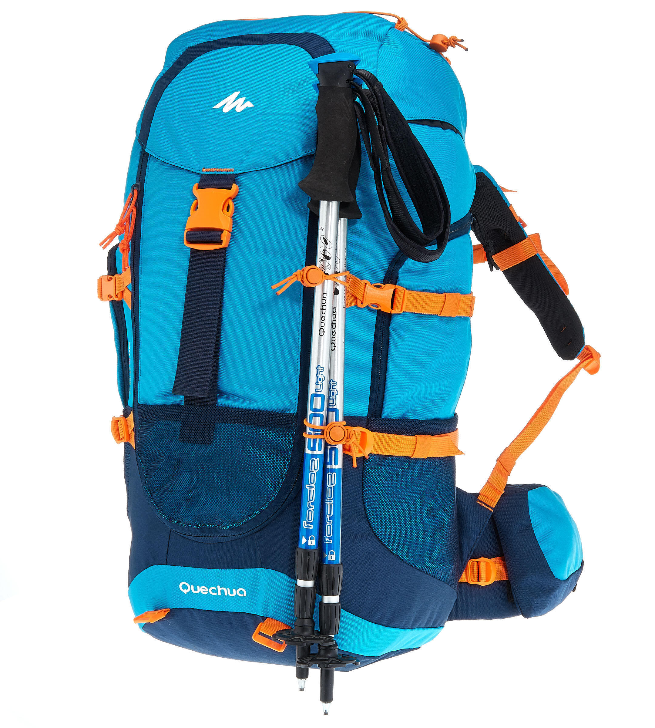 Where can I attach my A200 poles on my backpack? 