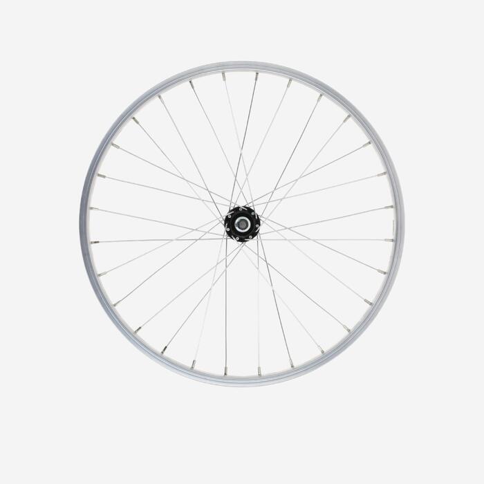 Roue Velo Enfant 20 Pouces Avant Simple Paroi Argent Btwin Decathlon
