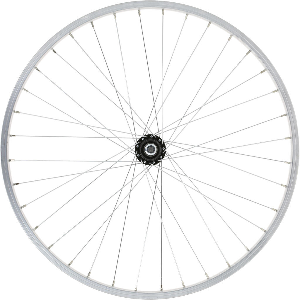 Roue vélo enfant 24 pouces arrière simple paroi roue libre argent