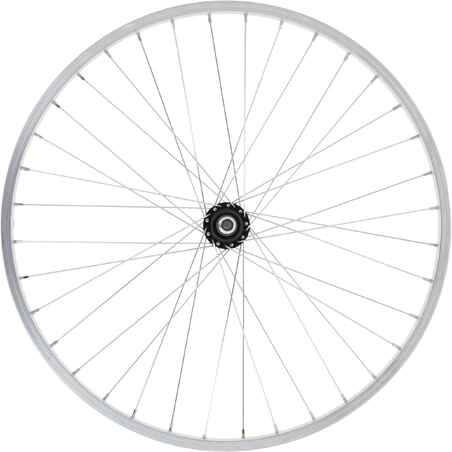Kids Wheel 24" Rear Single Wall Rim Freewheel - Silver