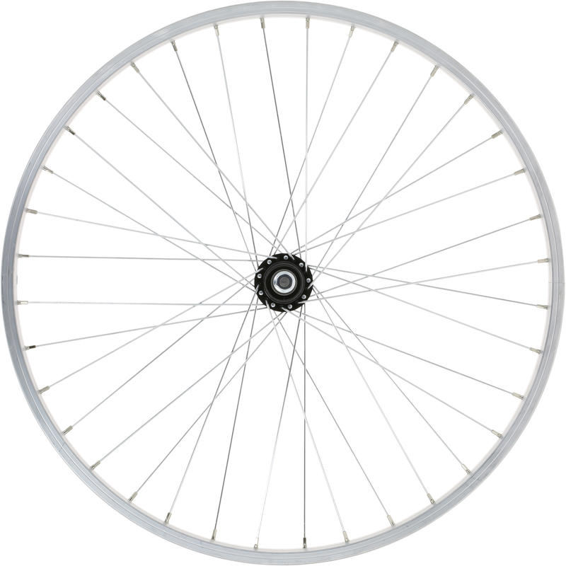 Roue vélo enfant 24 pouces arrière simple paroi roue libre argent