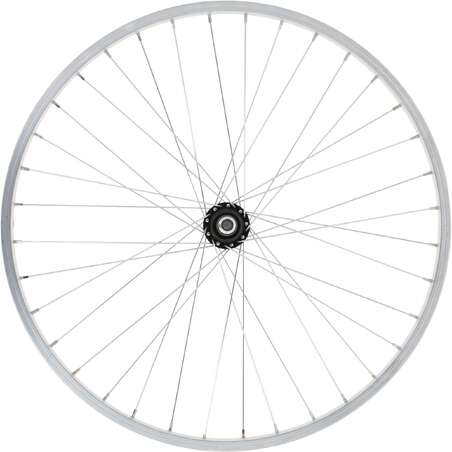 Roue vélo enfant 24 pouces arrière simple paroi roue libre argent