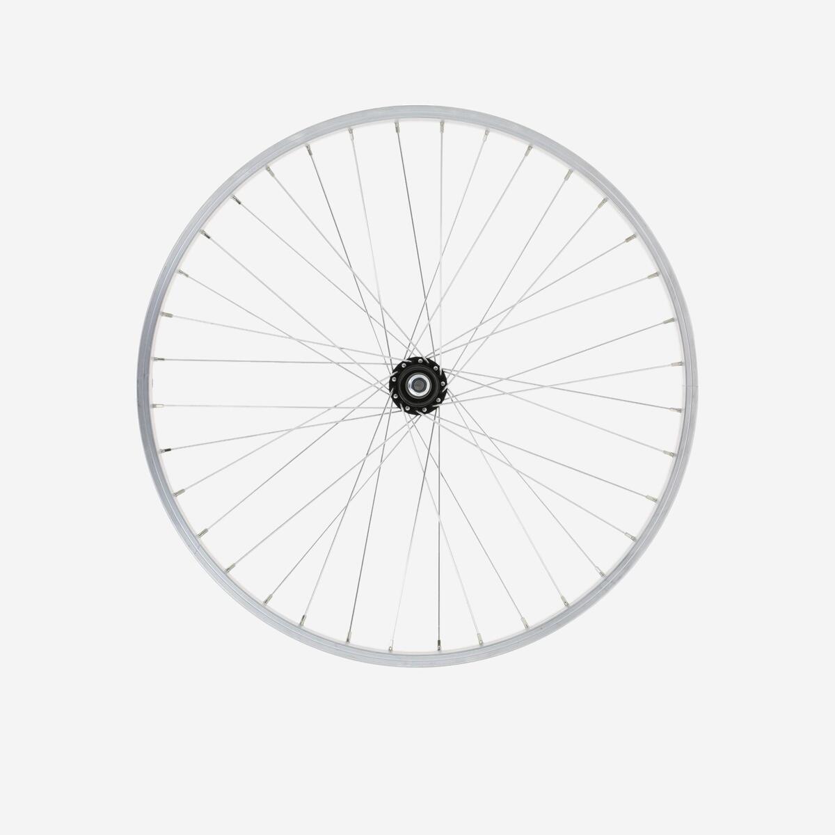 Roue vélo enfant 24 pouces arrière simple paroi roue libre argent
