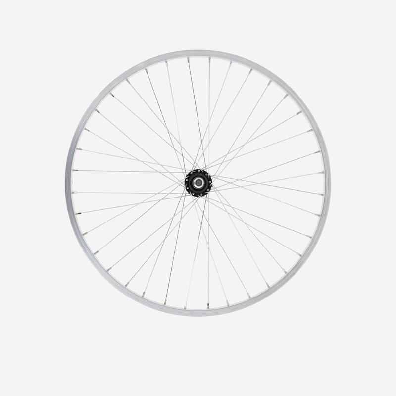 Rueda Bicicleta Niño 24" Trasera V-Brake Piñón Libre Pared Simple Plateada