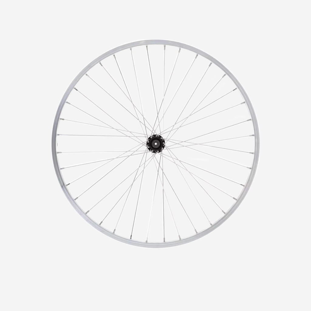 Roue vélo enfant 24 pouces avant simple paroi argent
