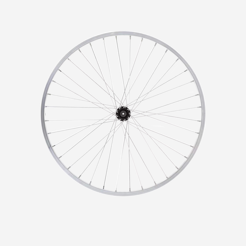 Roue velo enfant 24 pouces avant simple paroi argent pour les clubs et collectivites Decathlon Pro
