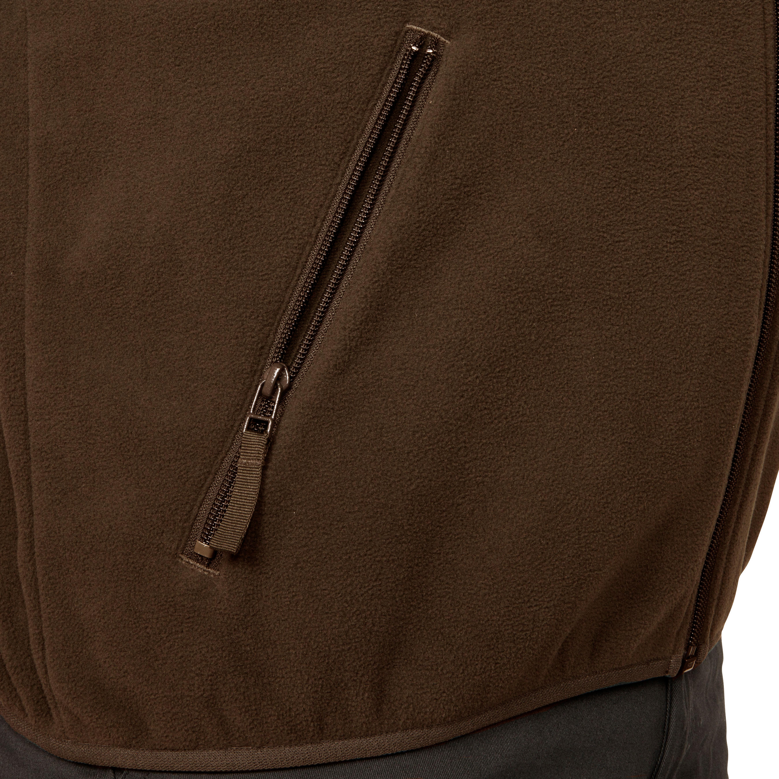 Sudadera polar de caza Solognac 100. Cálida. Café. - Decathlon