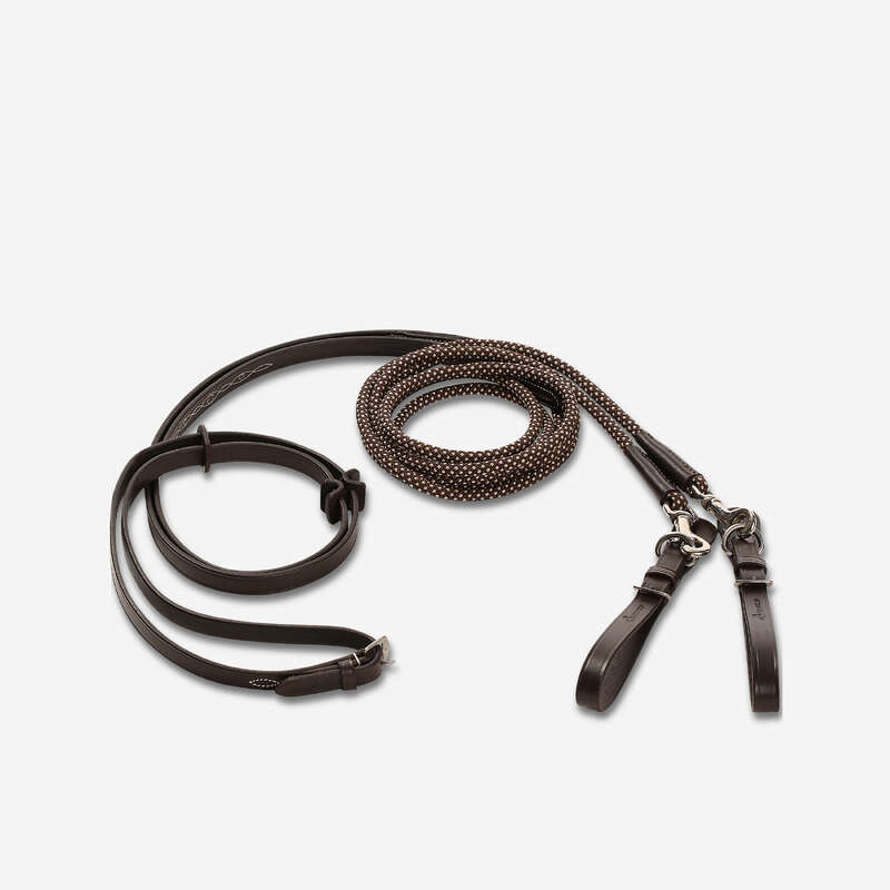 FOUGANZA Romeo Horse Riding Leather/Rope Running Reins...