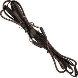 Romeo Horse Riding Leather/Rope Running Reins - Brown