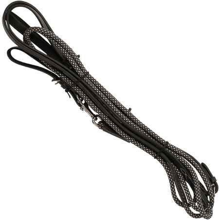 Horse Riding Draw Reins for Horse and Pony Romeo - Black