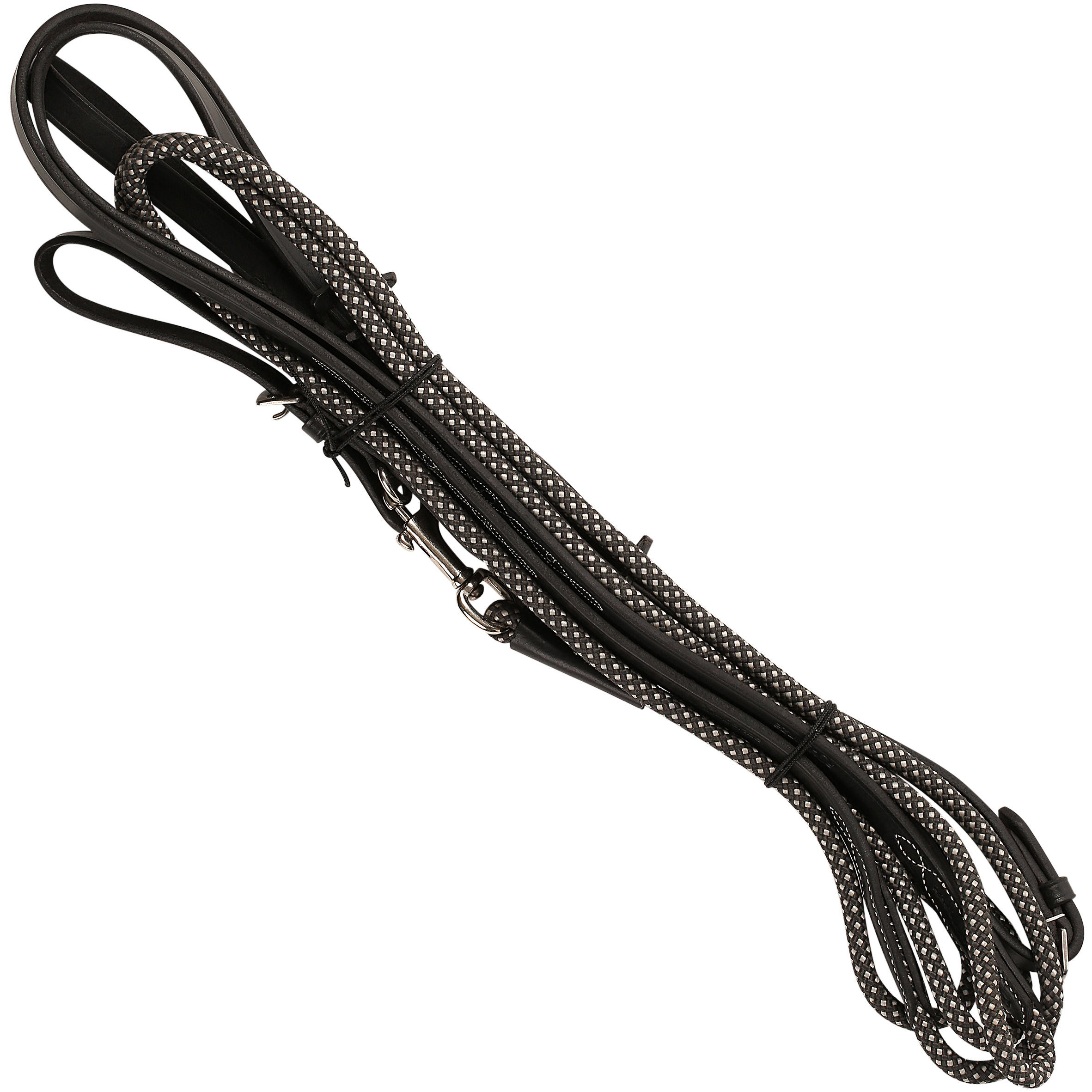 Horse Riding Draw Reins for Horse and Pony Romeo - Black 2/10