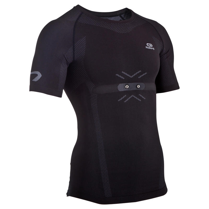 Tee-shirt course homme Kiprun cardio noir Tee-shirt course homme Kiprun cardio noir