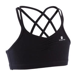 Brassière de danse à fines bretelles croisées dans le dos fille noire
