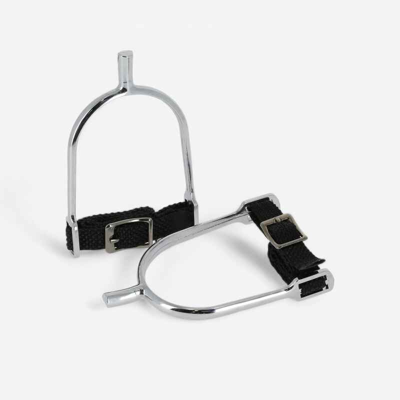Women's Square End Horse Riding Spurs + Straps 20 mm