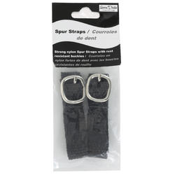 Lanières d'éperons équitation tressées noir