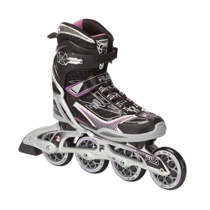 InlineSkates Fila Plume Damen schwarz/malve Decathlon