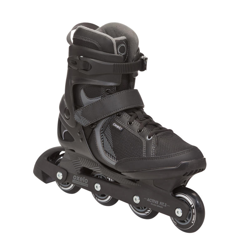 Patins à roues alignées homme FIT 3 noir gris Patins à roues alignées homme FIT 3 noir gris