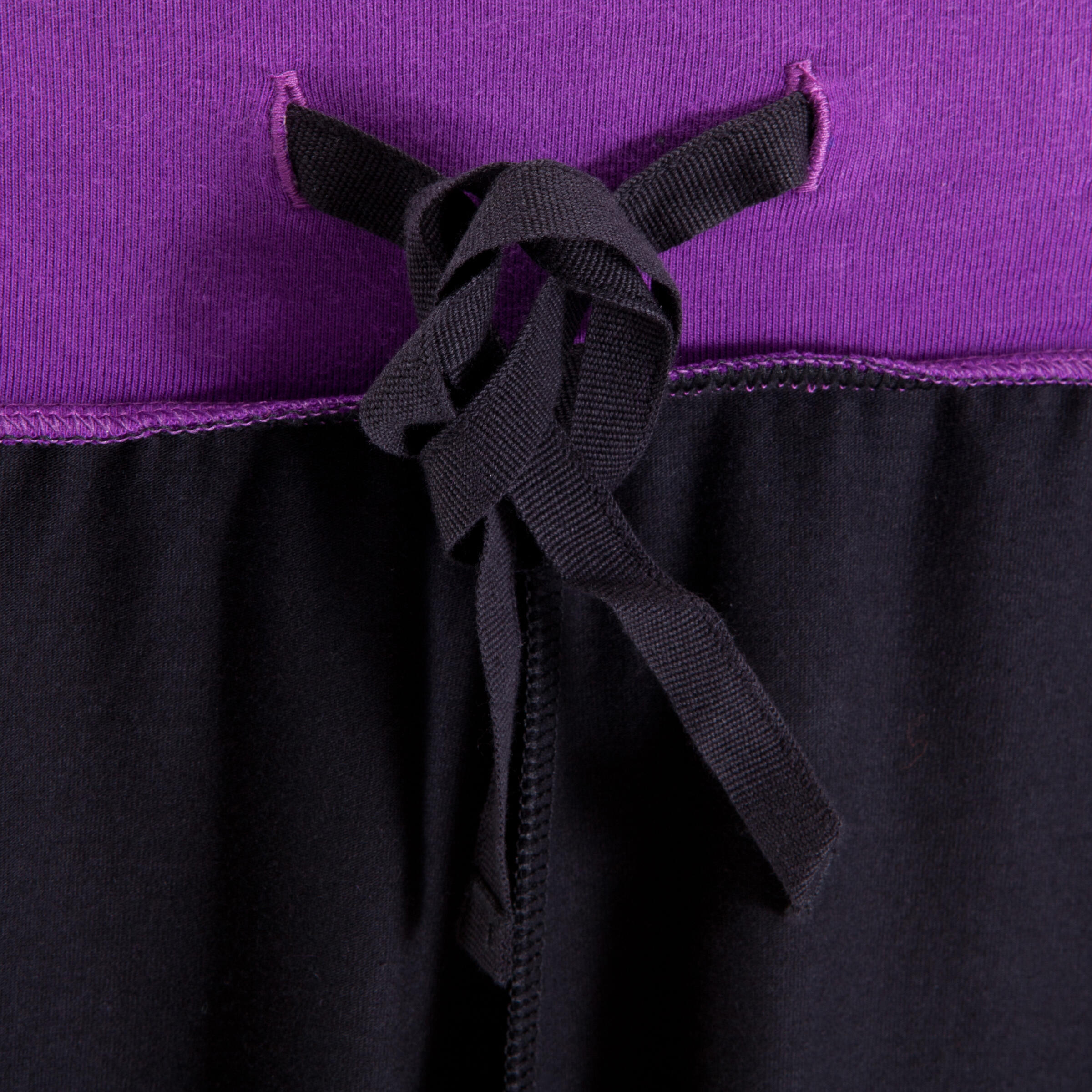 DOMYOS Women's Organic Cotton Gentle Yoga Bottoms - Black