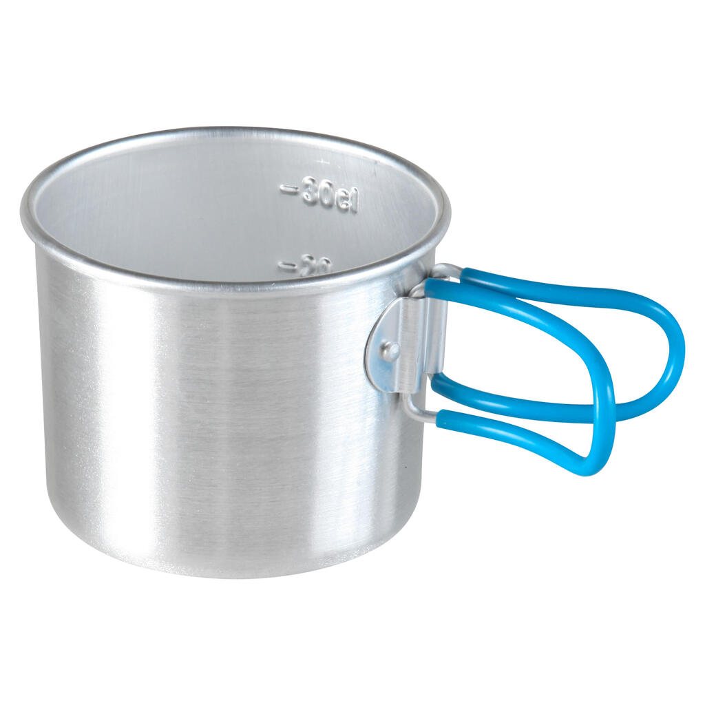 Hiking utensils, aluminium mug