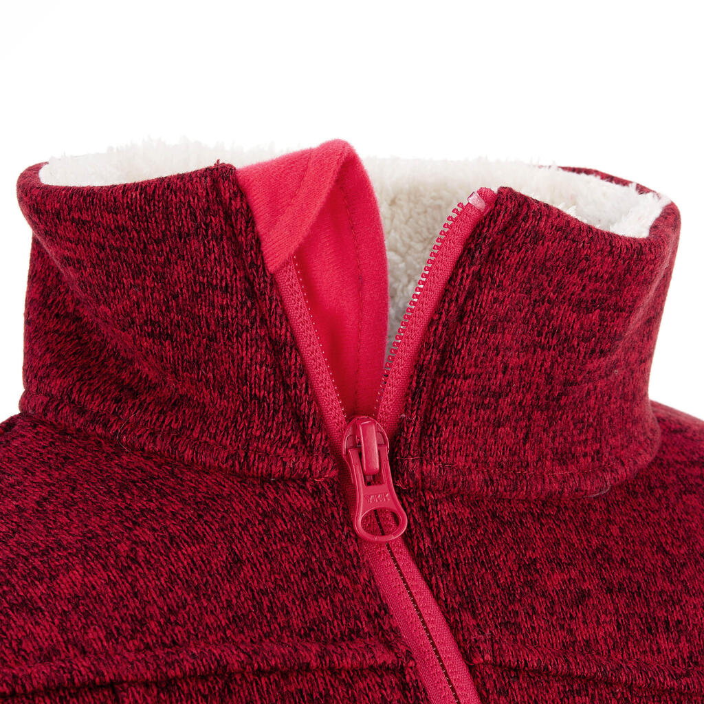 Pullover Arpenaz 500 Kinder rot