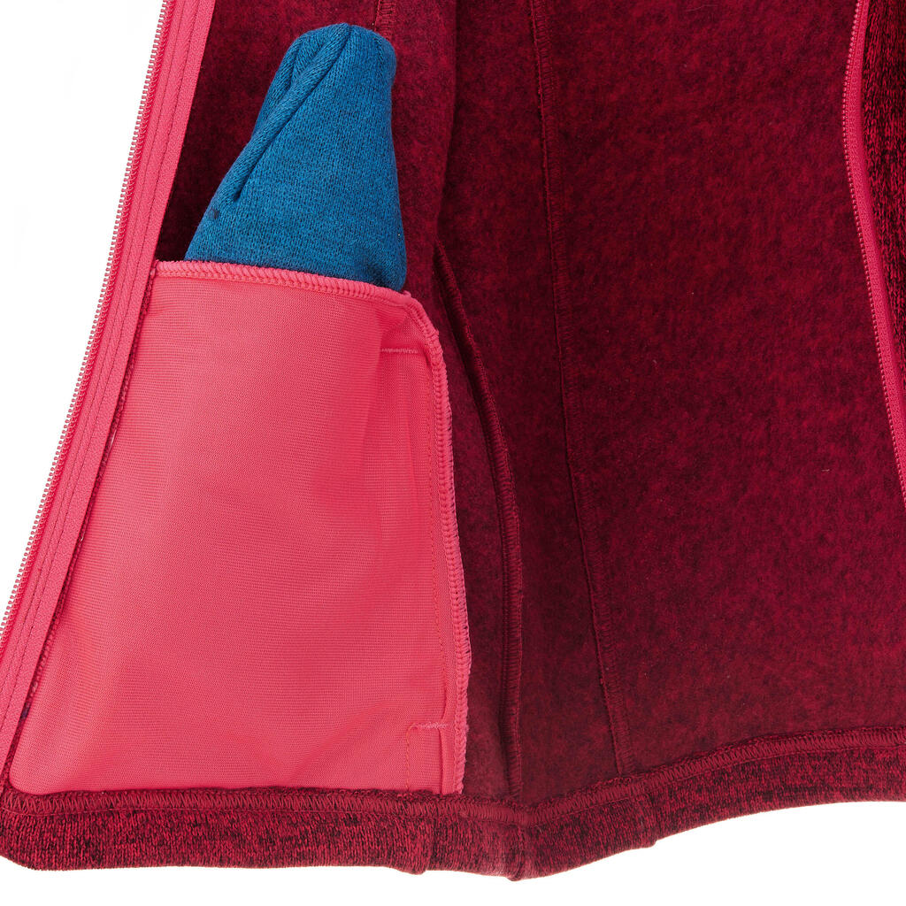 Pullover Arpenaz 500 Kinder rot