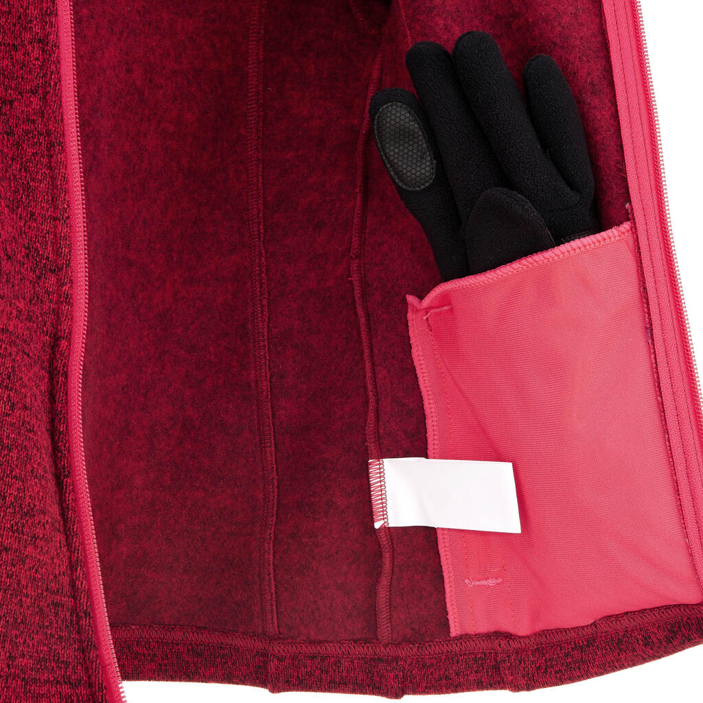 Pullover Arpenaz 500 Kinder rot