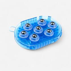 Gant de massage équitation bleu