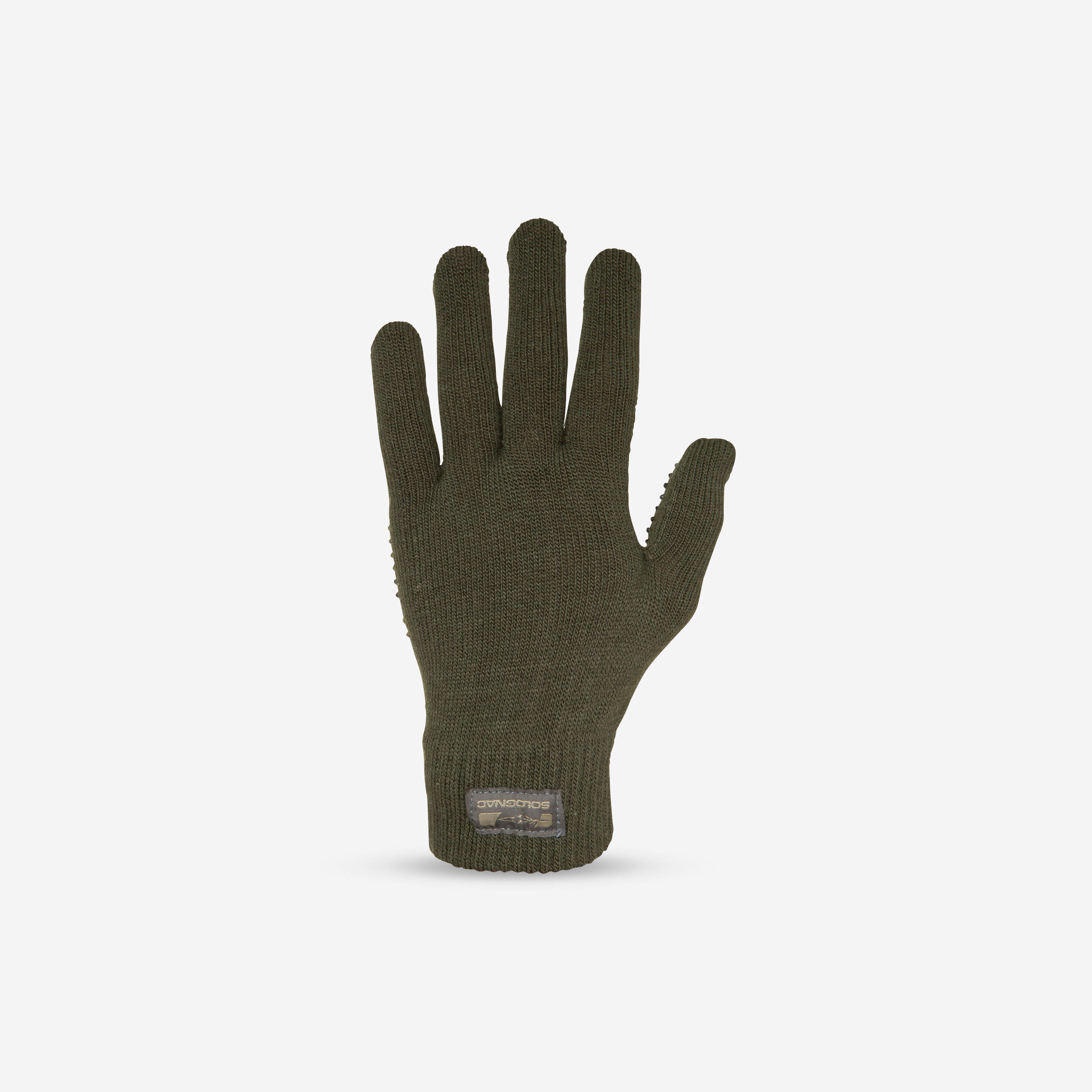 Warm Gloves with Pimpled Palm - Green 1/4