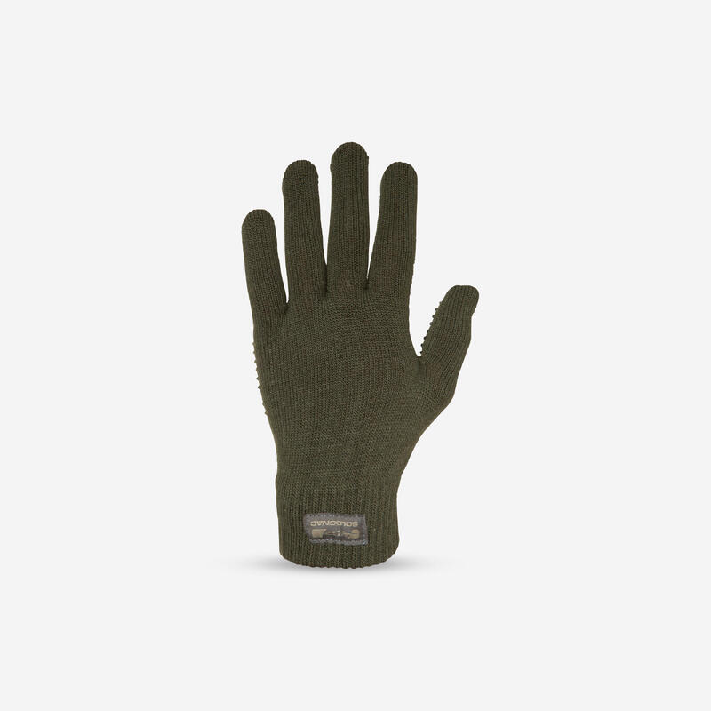 Guantes Caza Solognac 100 Adulto Calido Antideslizante Verde